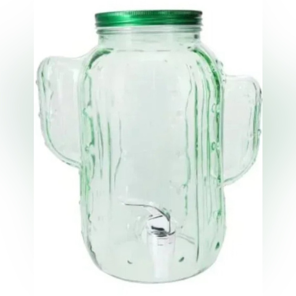 Cactus Glass Beverage Dispenser